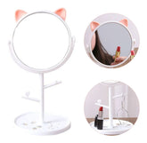 Cat Ear Makeup Mirror with Stand